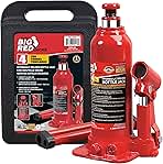 Torin T90413 Big Red Hydraulic Bottle Jack with Carrying Case, 4 Ton (8,000 lb) Capacity