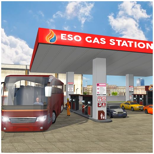 Inteligente Autobús Lavar Servicio 2019: Gasolinera Estacionamiento Y Conducción Simulador Juegos Gratis para niños