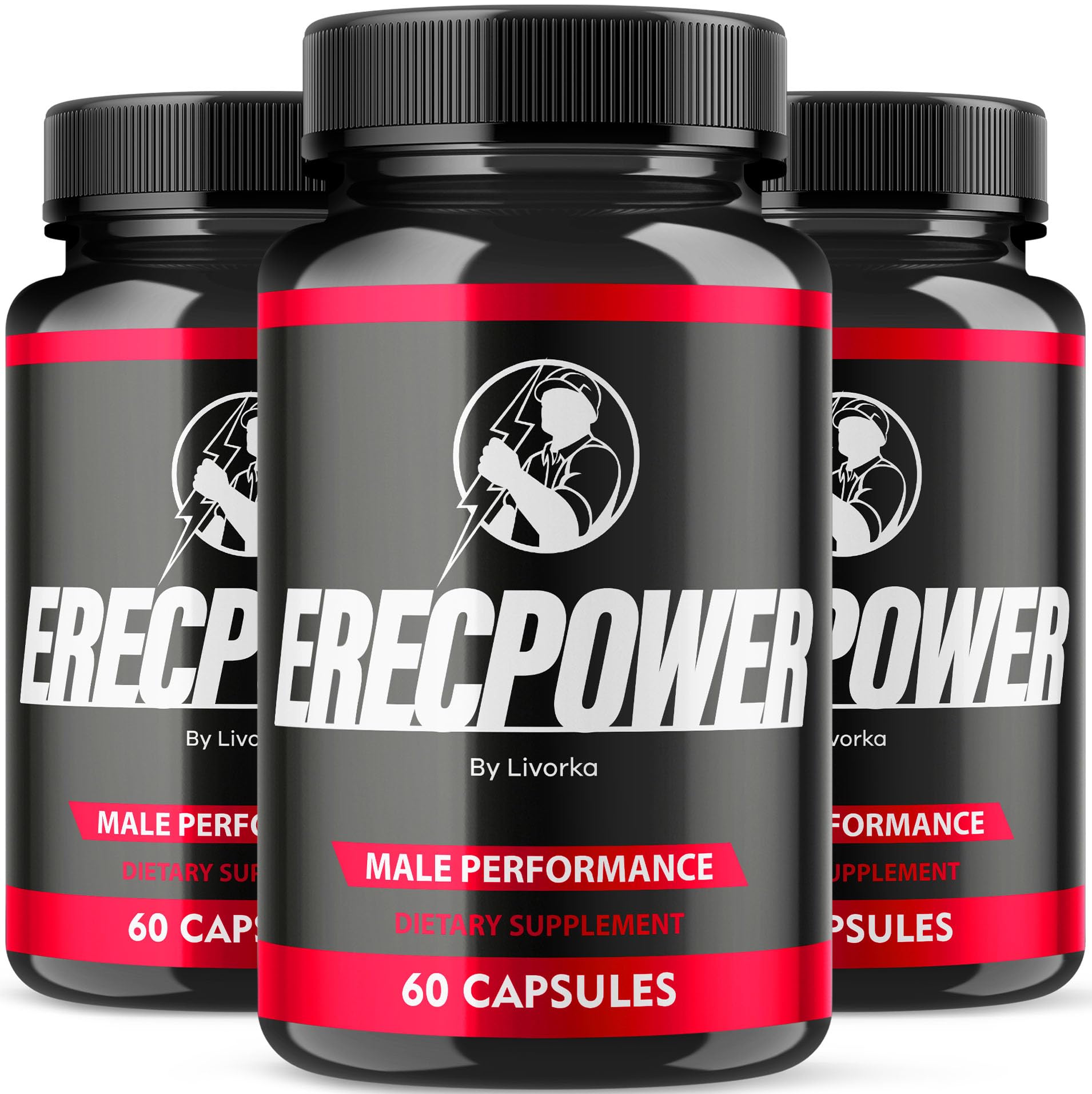 (3 Pack) Erecpower for Men Supplement Capsules, Erecpower Piills All Natural Ingredients, Erecpower Original Advanced Formula, Erecpower Vitamin Support, Ericpower Reviews, 180 Capsules for 3 Months