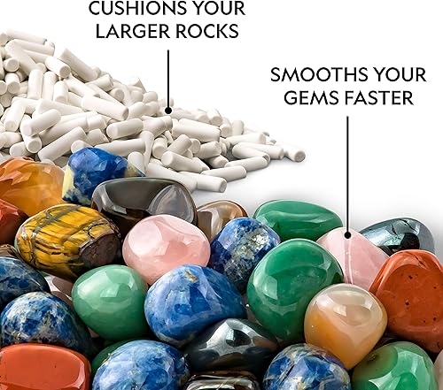 Miniatura 9 de Recambio National Geographic de arena para pulidor de rocas funciona con National Geographic lortone thumler y más