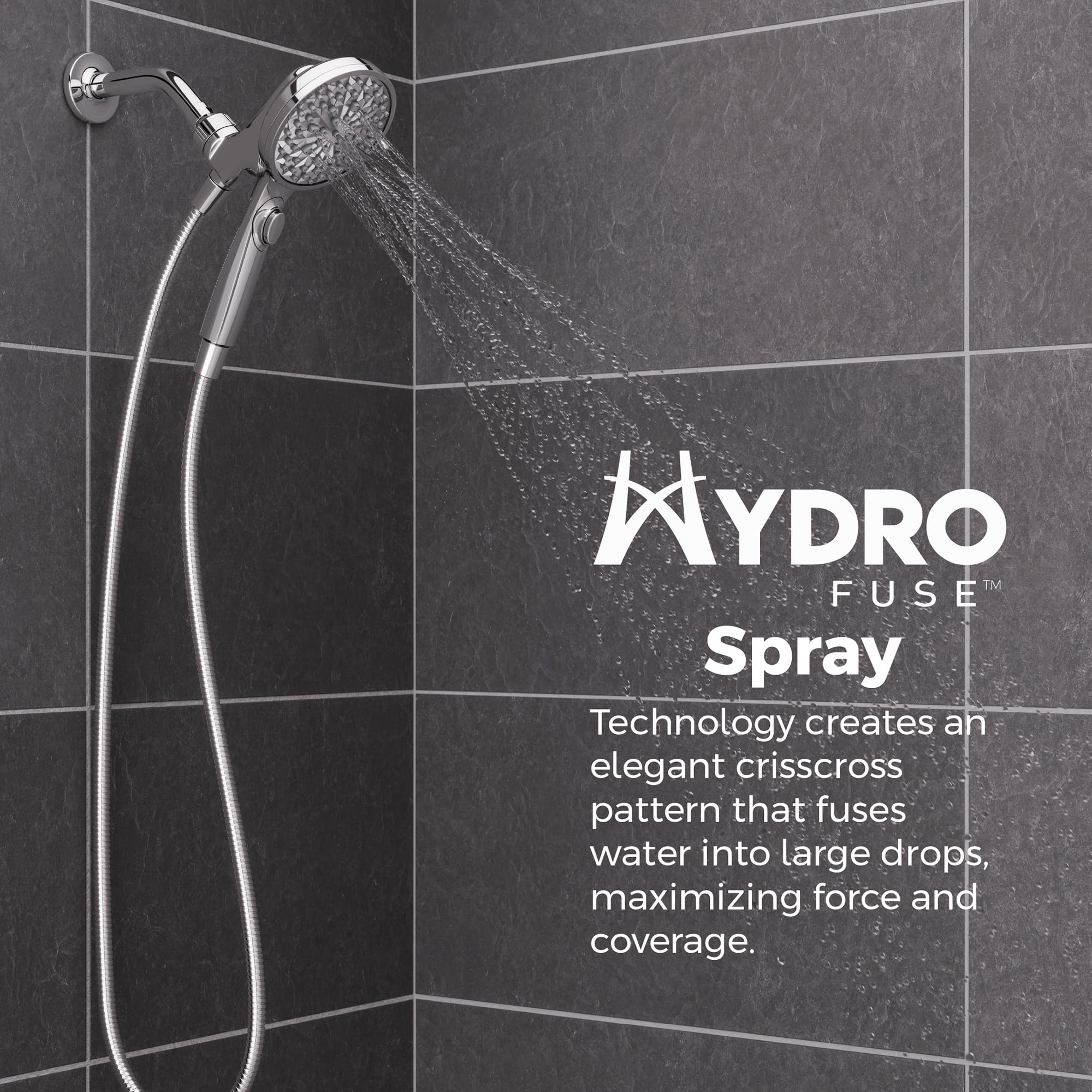 Pfister HydroFuse Handheld Shower Head, Hose Included, Magnetic Docking, 6-Function, 2.5 GPM, Polished Chrome Finish, 016HFM01CC - Image 3