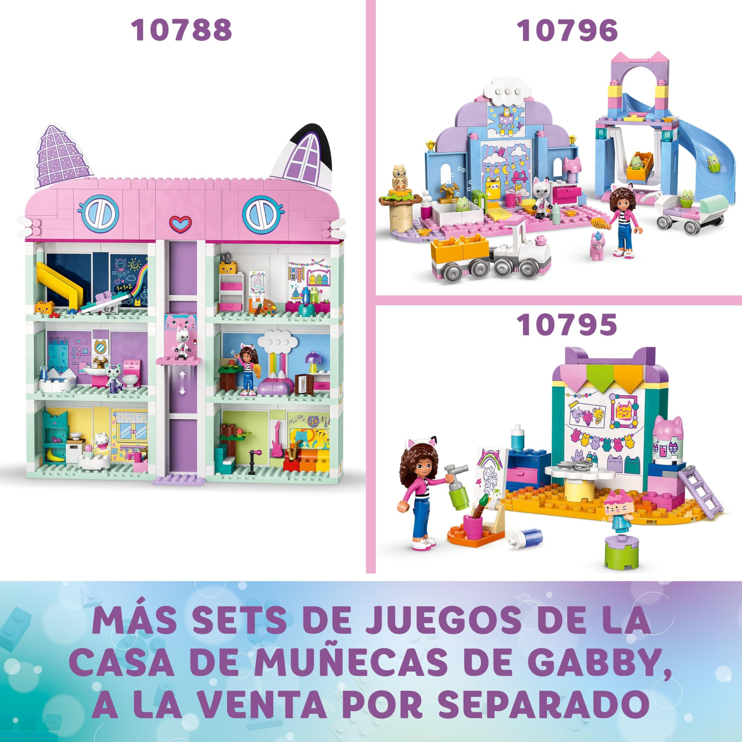 LEGO La Casa de Muñecas de Gabby - Casita de 4 Pisos con Figuras de Gabby, Pandy Patitas, Siregata y Muffin y Accesorios - Regalo de Cumpleaños para Niñas de 4+ Años 10788