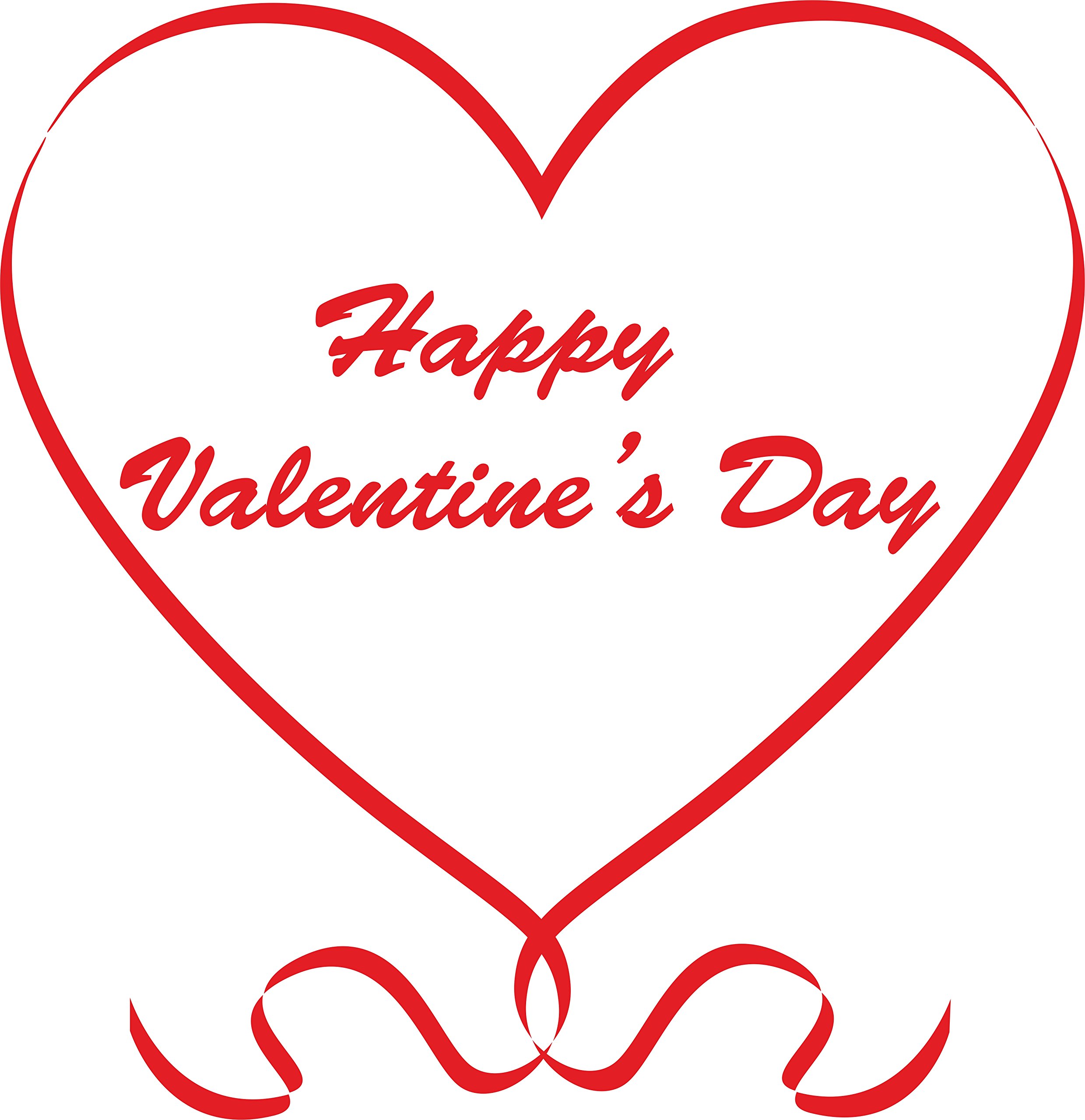 Smartsignssolutions Red 2 X Heart Valentine's Day Window Sticker Decal Large Removable Vinyl Graphic