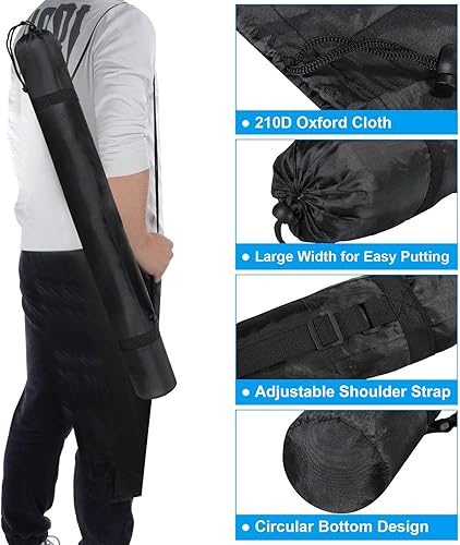 Miniatura 9 de PATIKIL Bolsa de repuesto para silla ultra pequeña de 39 pulgadas, bolsa de almacenamiento plegable con correa para el hombro para viajes al aire