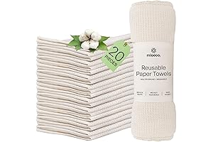20 Pack Reusable Paper Towels Washable: Eco-Conscious Kitchen Companion