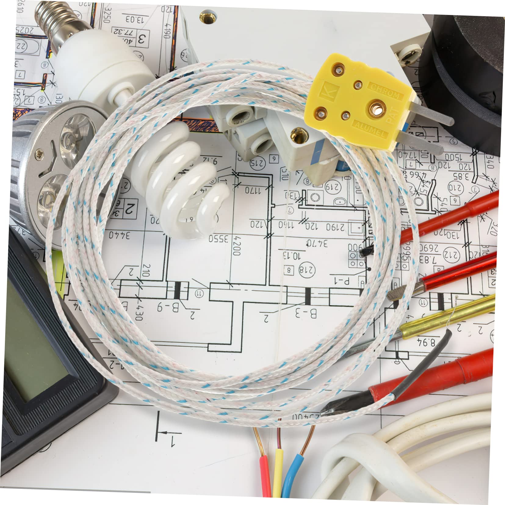 NUOBESTY 3 Set Cavo Per Termocoppia Tipo K Da Prolunga Per Temperatura Misurazione Da Compatibile Con Da Alta Precisione Per Applicazioni 5 Pezzi*3