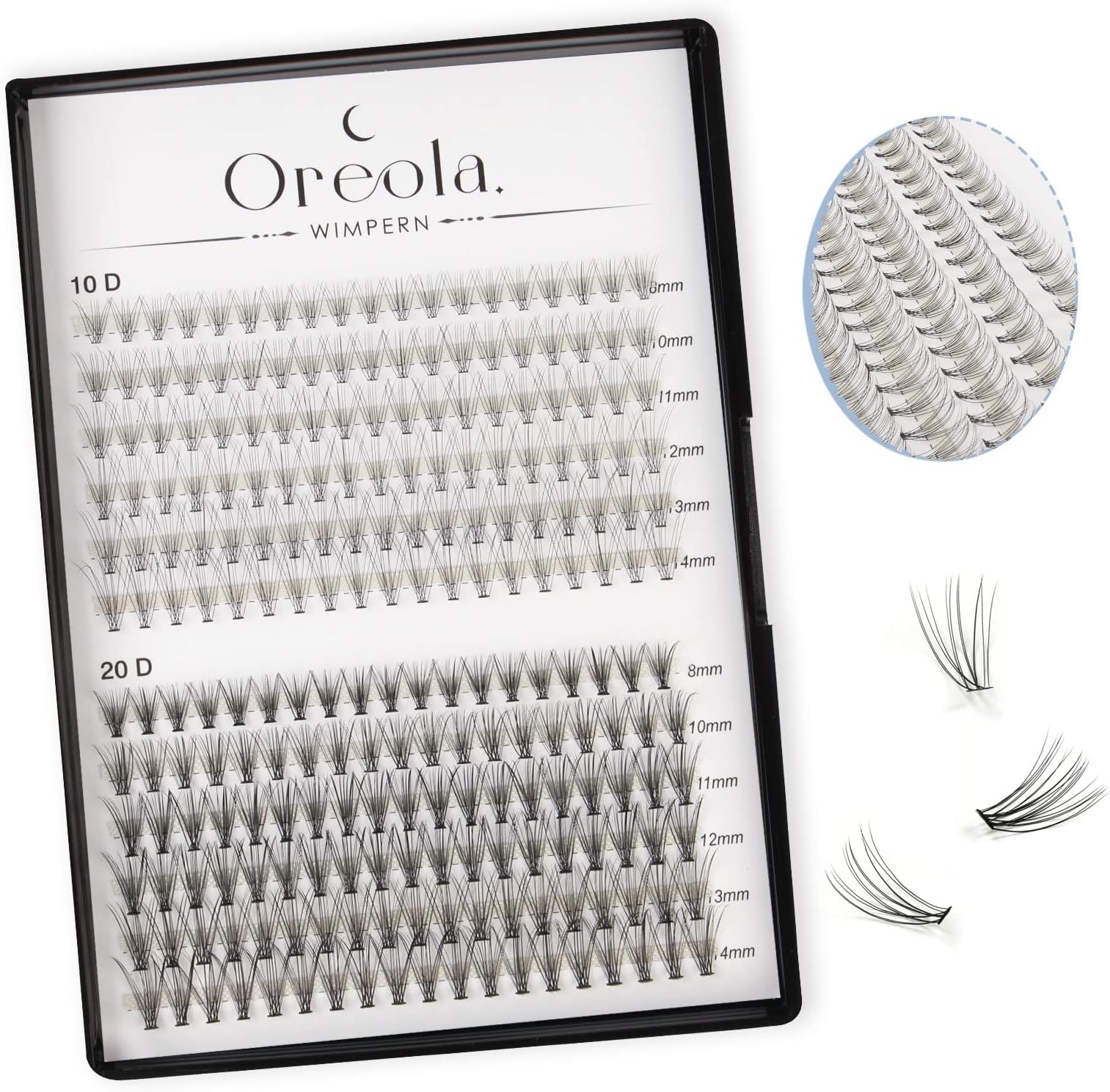 Mixing Fishtail Individual Lashes Cluster 228Pcs Individual Eyelash Extensions Natural Feeling Light as Feather Artificial Mink Eyelashes 10D 20D 8-14mm