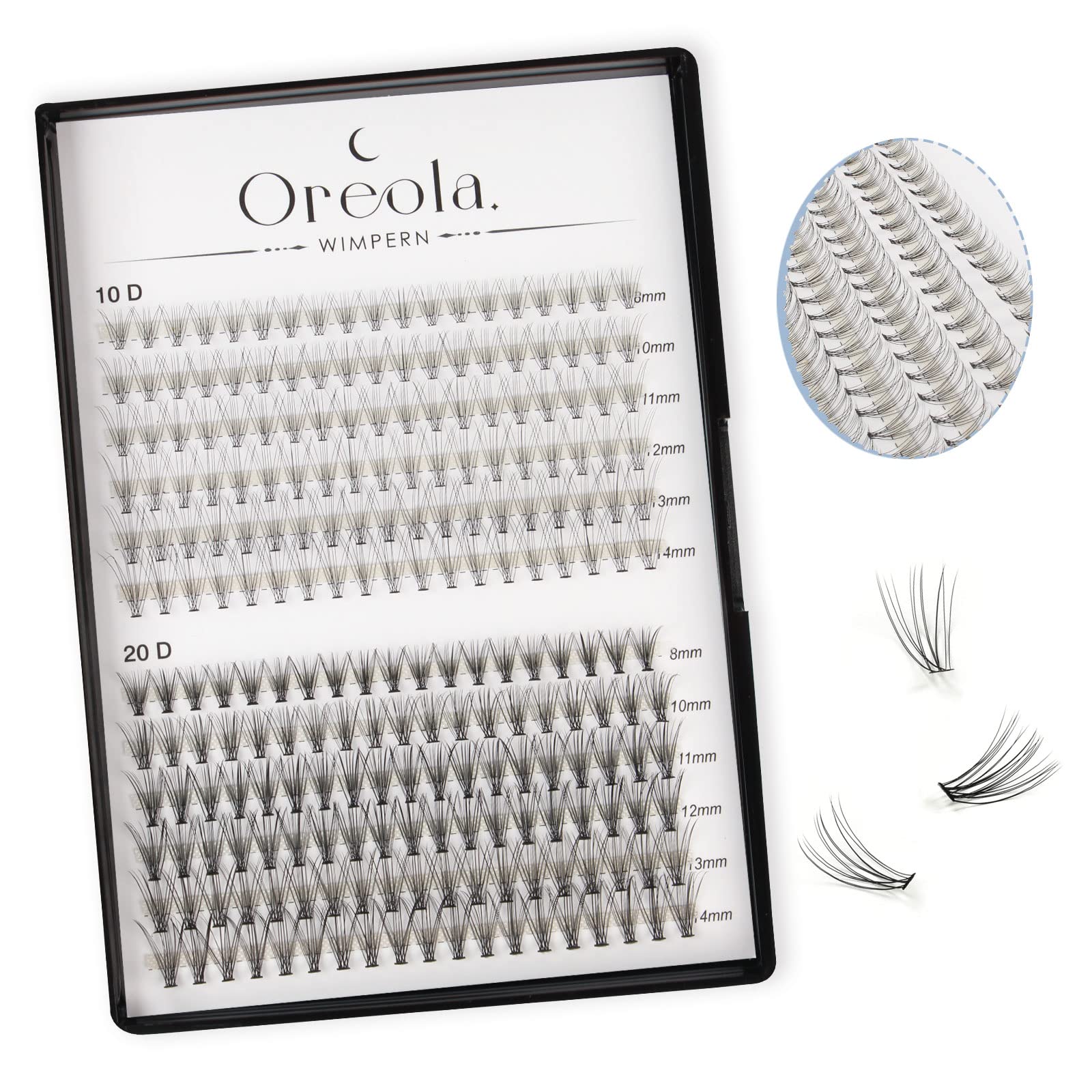 Mixing Fishtail Individual Lashes Cluster 228Pcs Individual Eyelash Extensions Natural Feeling Light as Feather Artificial Mink Eyelashes 10D 20D 8-14mm