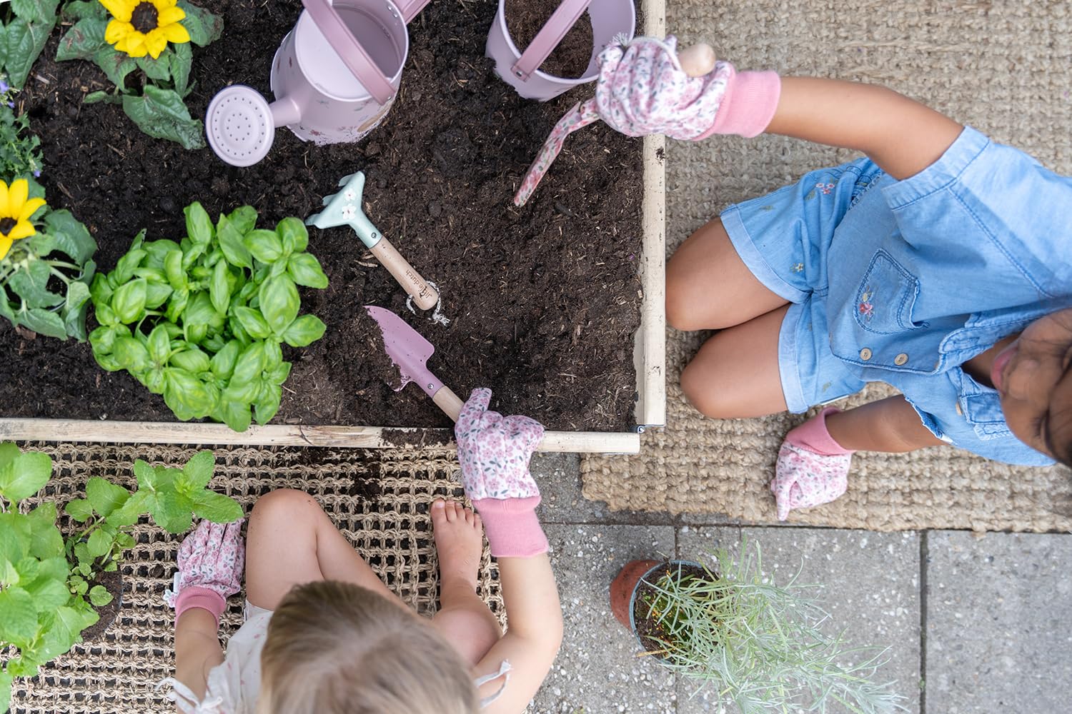 Little Dutch 9110 - Set de herramientas de jardín para niños, 3 piezas - Fairy Garden