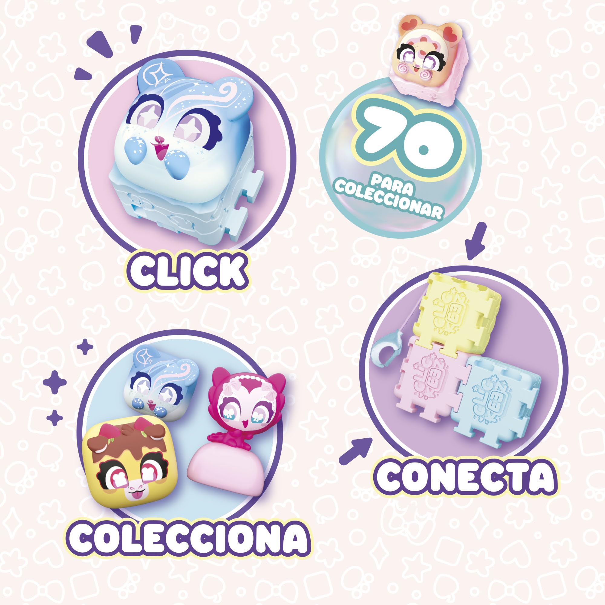 Bizak Clickeez 64557202 Série 3 Pack de 12 Touches Surprise + 6 Ans