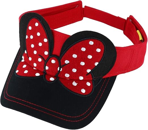Minnie Mouse Visor with 3D Ears and Bow 