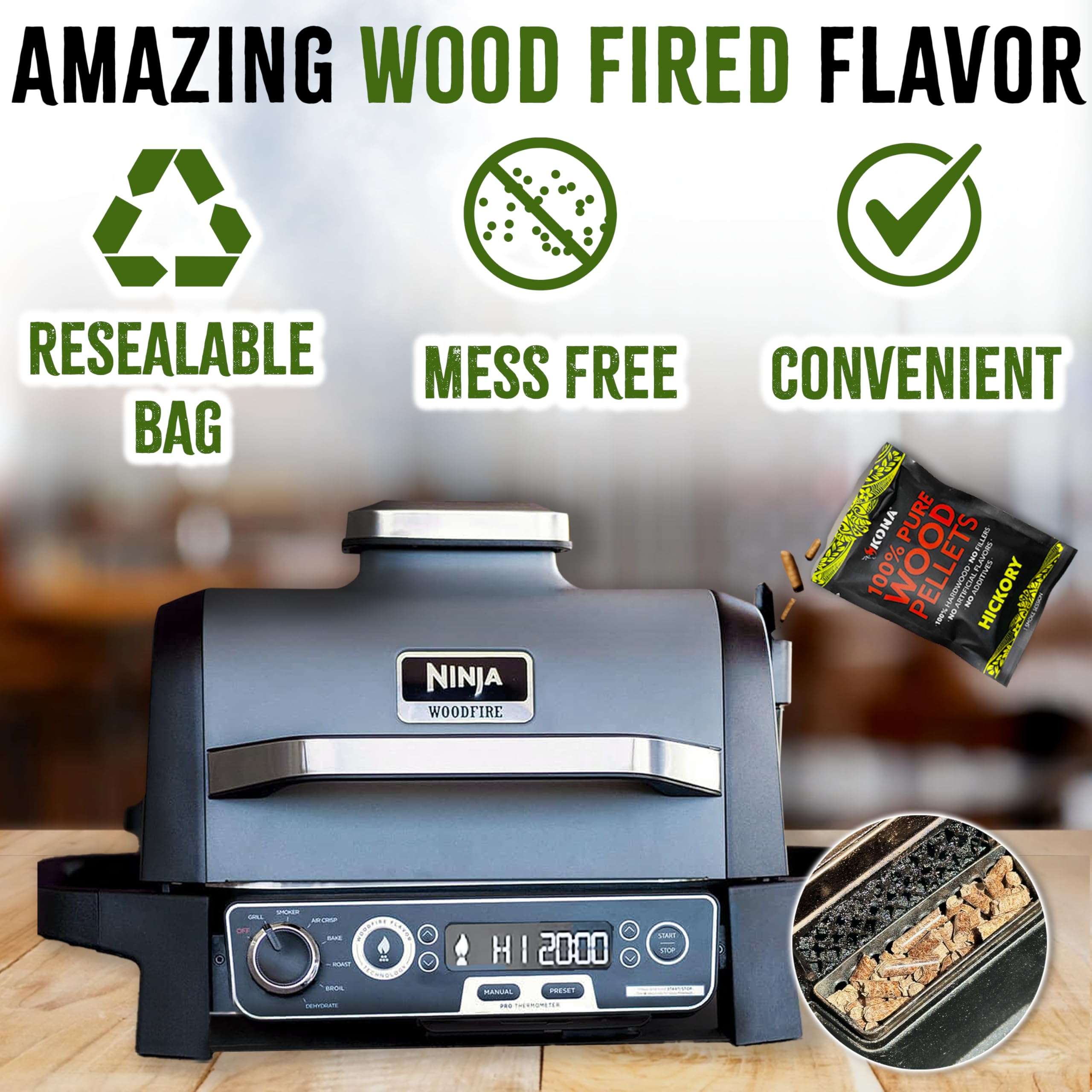 Ninja Woodfire Pellets Alternative Kona Wood Pellet Variety Pack