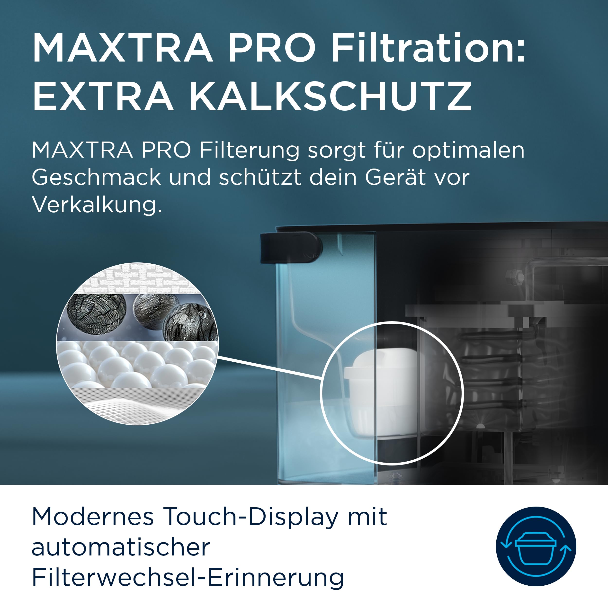 BRITA YOURCE Cool Wasserspender für zuhause (5,3l) – Heißwasserspender inkl. Wasser-Kühler und dreifacher UV‑C‑Technologie für bakterienfreies Wasser, MAXTRA PRO Wasserfilter, Temperatureinstellung
