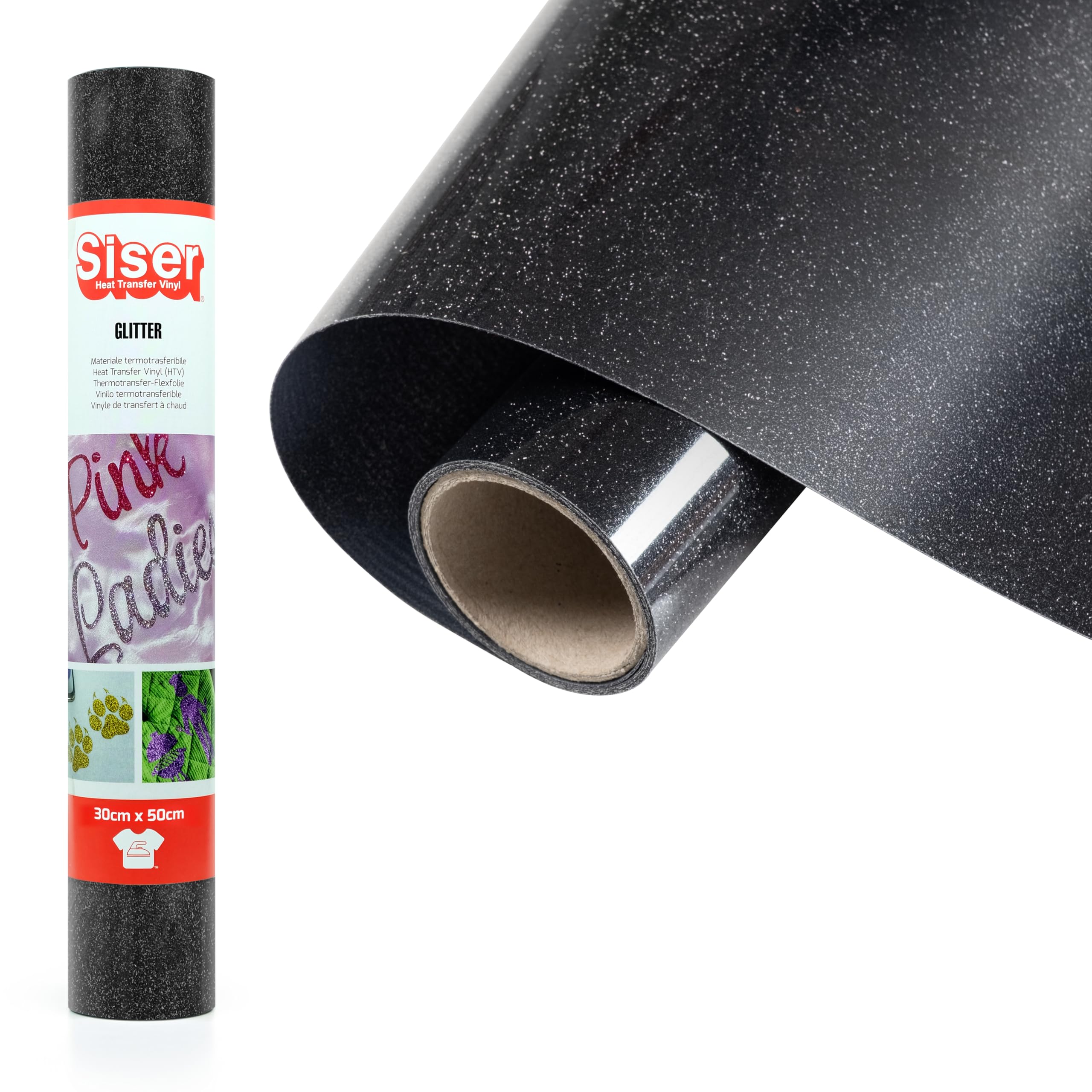 SISER Heat Transfer Vinyl, Black, 50 x 30 cm