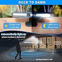 Vista 3 de Clip On Solar Motion Lights Outdoor Waterproof, 2 Pack Motion Sensor Outdoor Lights with 36 LEDs, 6000K, Portable Solar Powered Security Light for