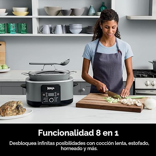 Miniatura 3 de Ninja MC1001 Foodi PossibleCooker PRO - Cocina múltiple de 8.5 cuartos de galón, con olla de cocción lenta 8 en 1, horno holandés, vaporera, tapa