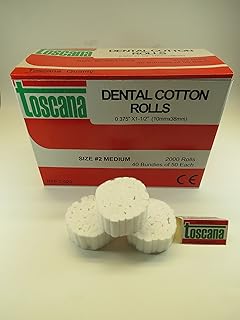 Dental Cotton Rolls Medium 2 Box / 4000 Pcs 1000 Grs TOSCANA