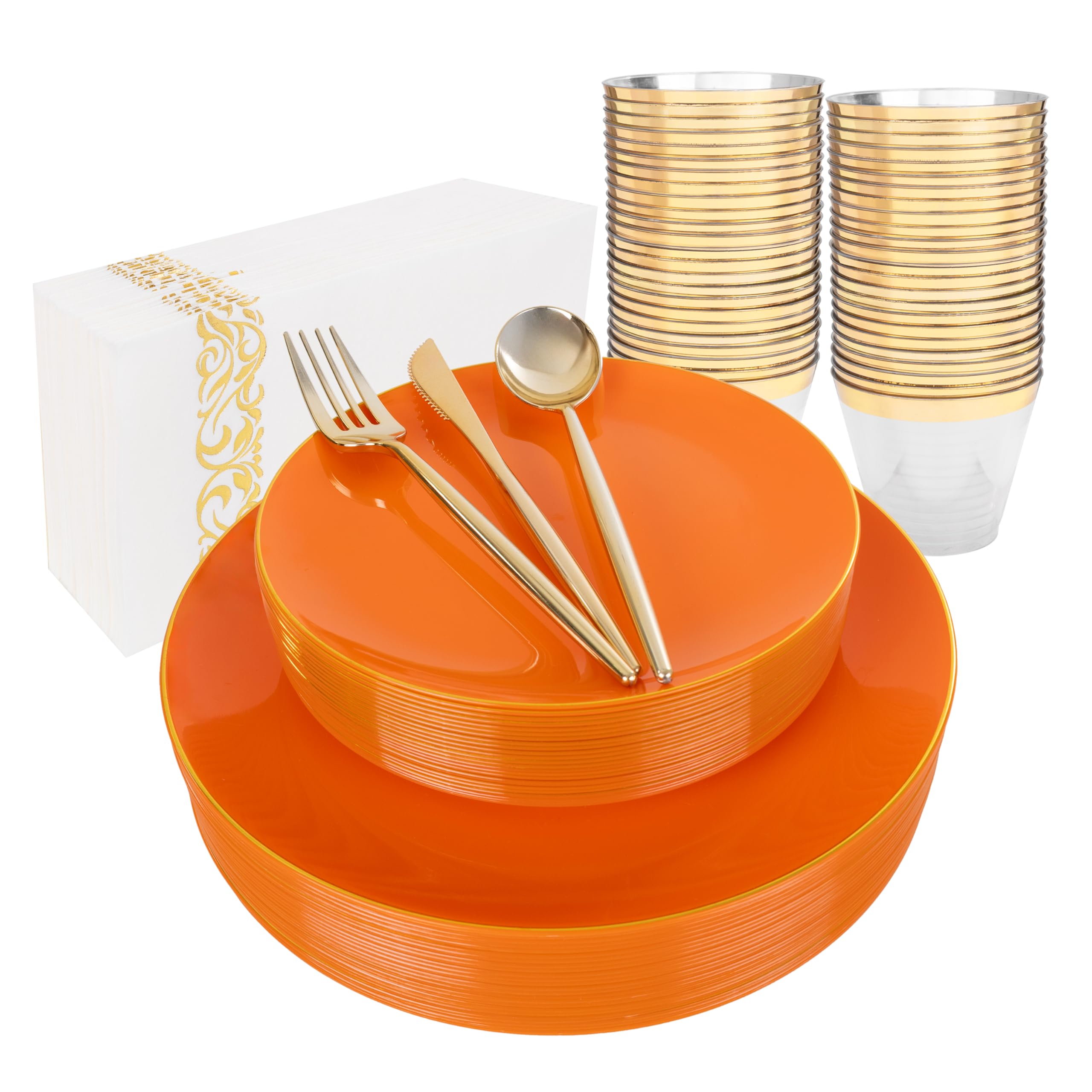 MirthMood Disposable Plates - 210 Pcs Party Supplies -13