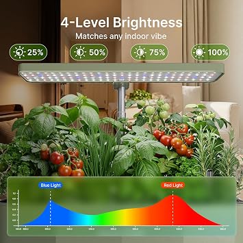 SUNCOZE Hydroponic Growing System, Smart Herb Garden, 12 Pods, Green | Indoor Herb Garden with 24W LED Grow Light, Height Adjustable, 4 L Water Tank, Quiet Smart Pump, for Home & Kitchen