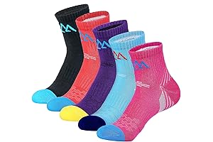 5-Pack Women's Hiking, Walking, and Running Socks: Comfort and Durability for Outdoor Adventures
