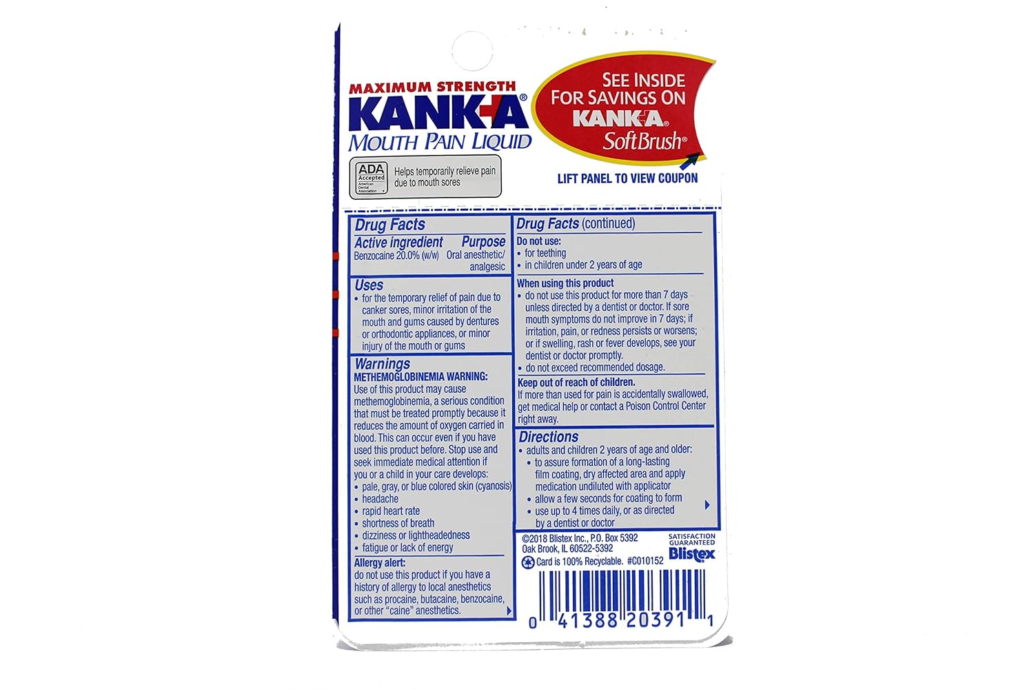 Kank-A Mouth Pain Liquid Professional Strength 0.33 oz (Pack of 8)