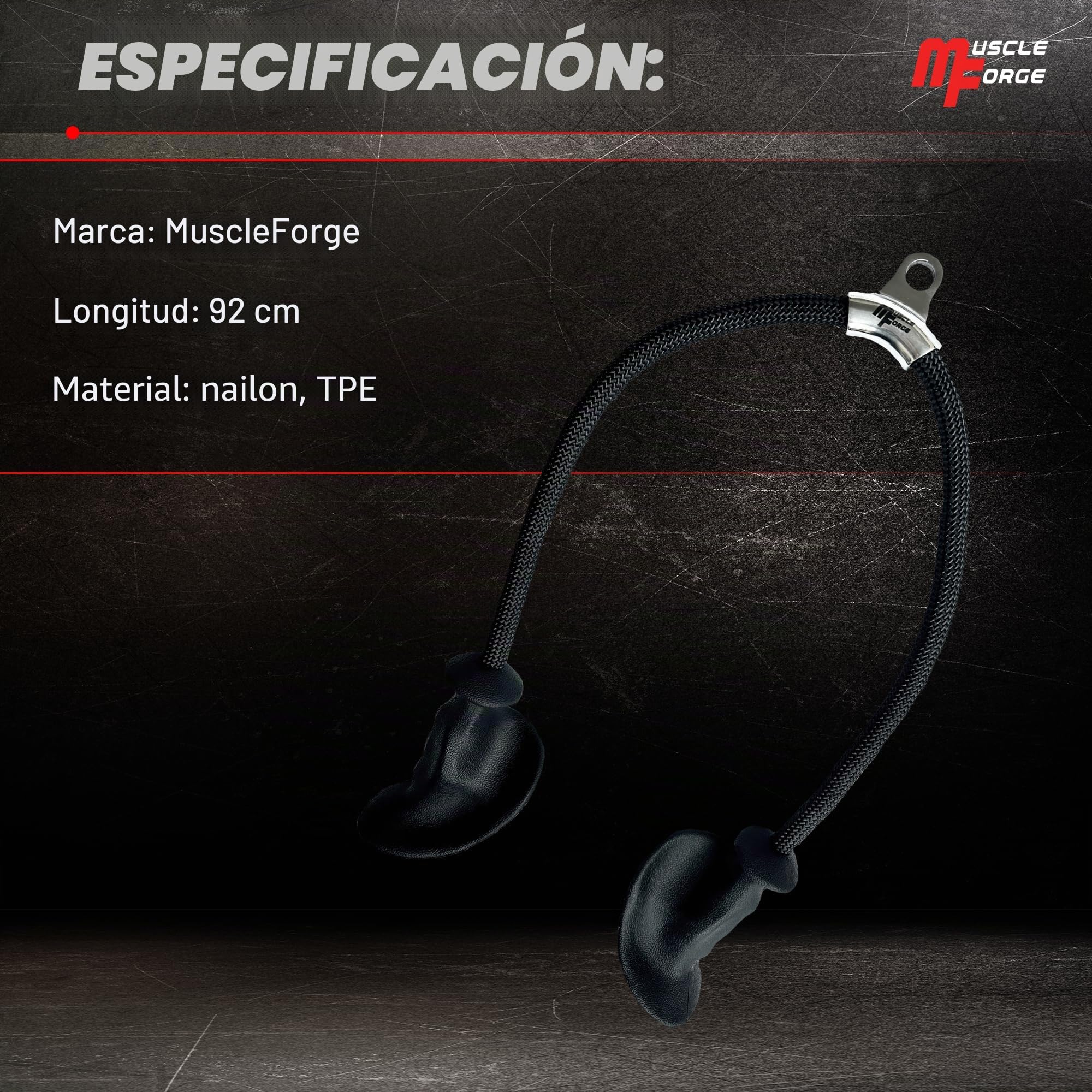 Cuerda Ergonómica para Tríceps, Cuerda de Agarre para Tríceps para Polea, Máquina de Cable, Mango Antideslizante para Entrenamiento de Tríceps en Gimnasio o en Casa