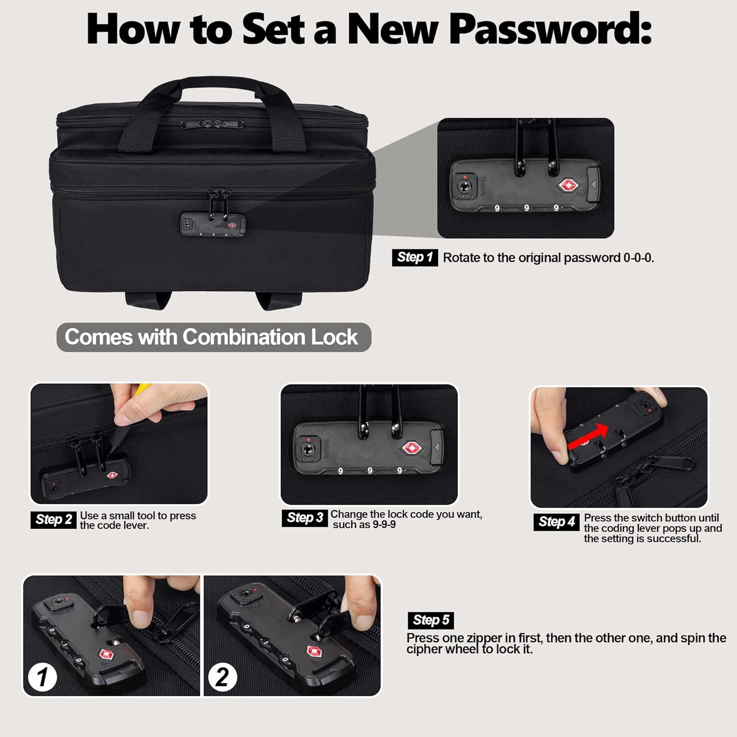 Graded Card Case for 600+ 35pt Top Loader, Trading Card Storage Bag for Touch Magnetic Cards, Rigid Card, Sports Card, Slab Card Case with Combination Lock, Travel Organizer for TCG/for MTG