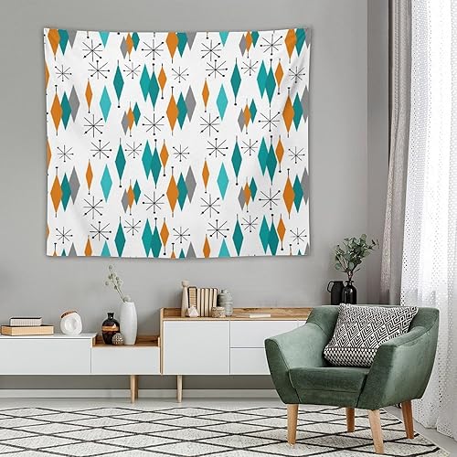 Miniatura 56 de Tapiz floral retro de los años 60 y 70, diseño hippie de primavera Groovy Flower Power Flower Boho para colgar en la pared, arte neutro para Hippie