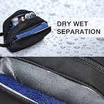 BAGSMART Travel Toiletry Bag for Men, Water-Resistant Lightweight Dopp Kit, Business Dorm Room Shaving Toiletries Bag, Black