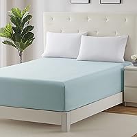 Vista 25 de Clara Clark Sábana bajera, bolsillo extra profundo para colchón profundo, solo sábana bajera suave de lujo, tamaño Queen, color marrón chocolate