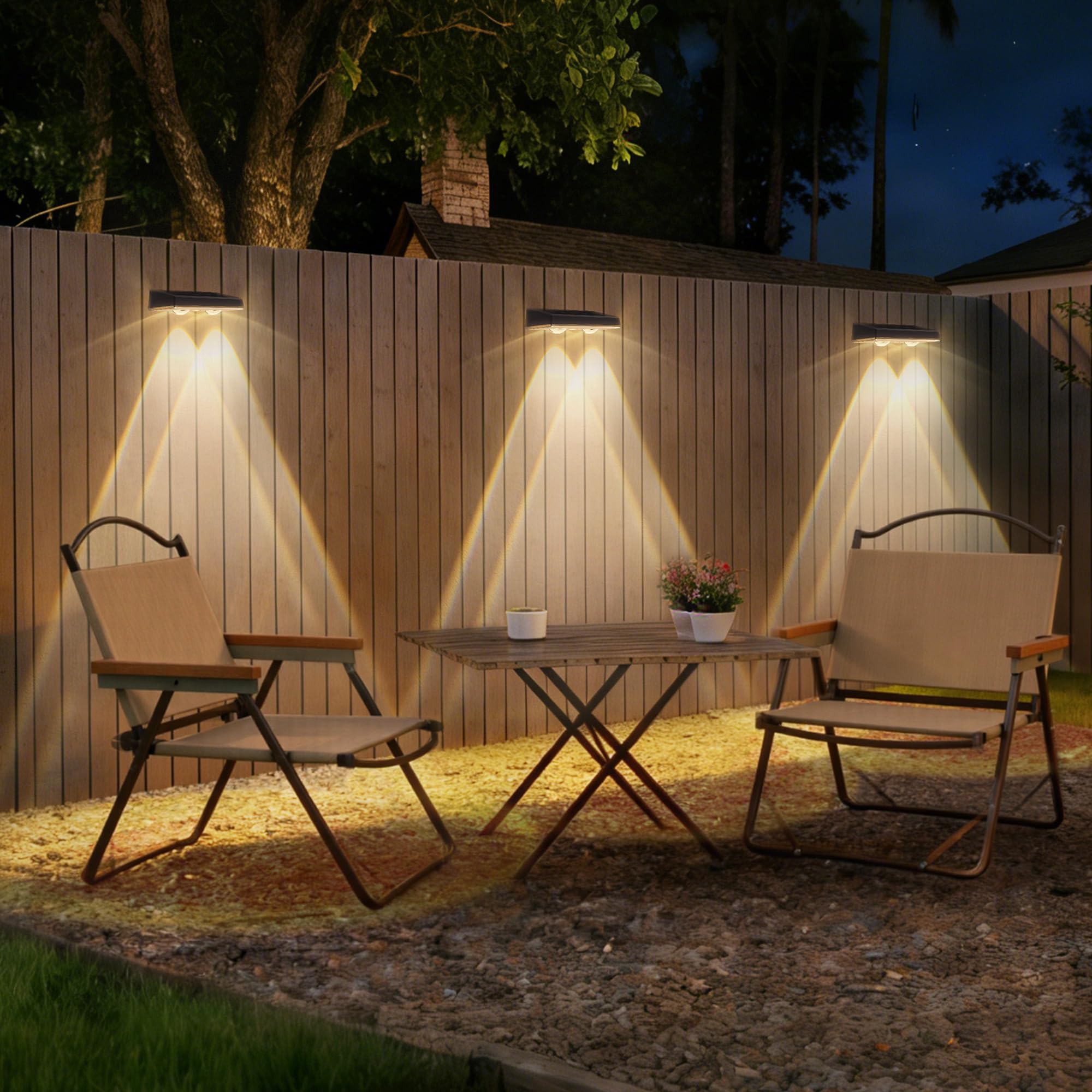 Solarlampen für außen wand, Solar Wandleuchte aussen, solarwandleuchten außen 3 Beleuchtungsmodi LED aussenleuchte solar IP67 Wasserdicht außenbeleuchtung solar für Zaun Garten Terrasse 8er
