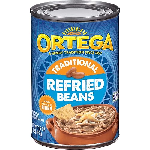 Ortega Frijoles refritos, tradicionales, 16 onzas (paquete de 12)