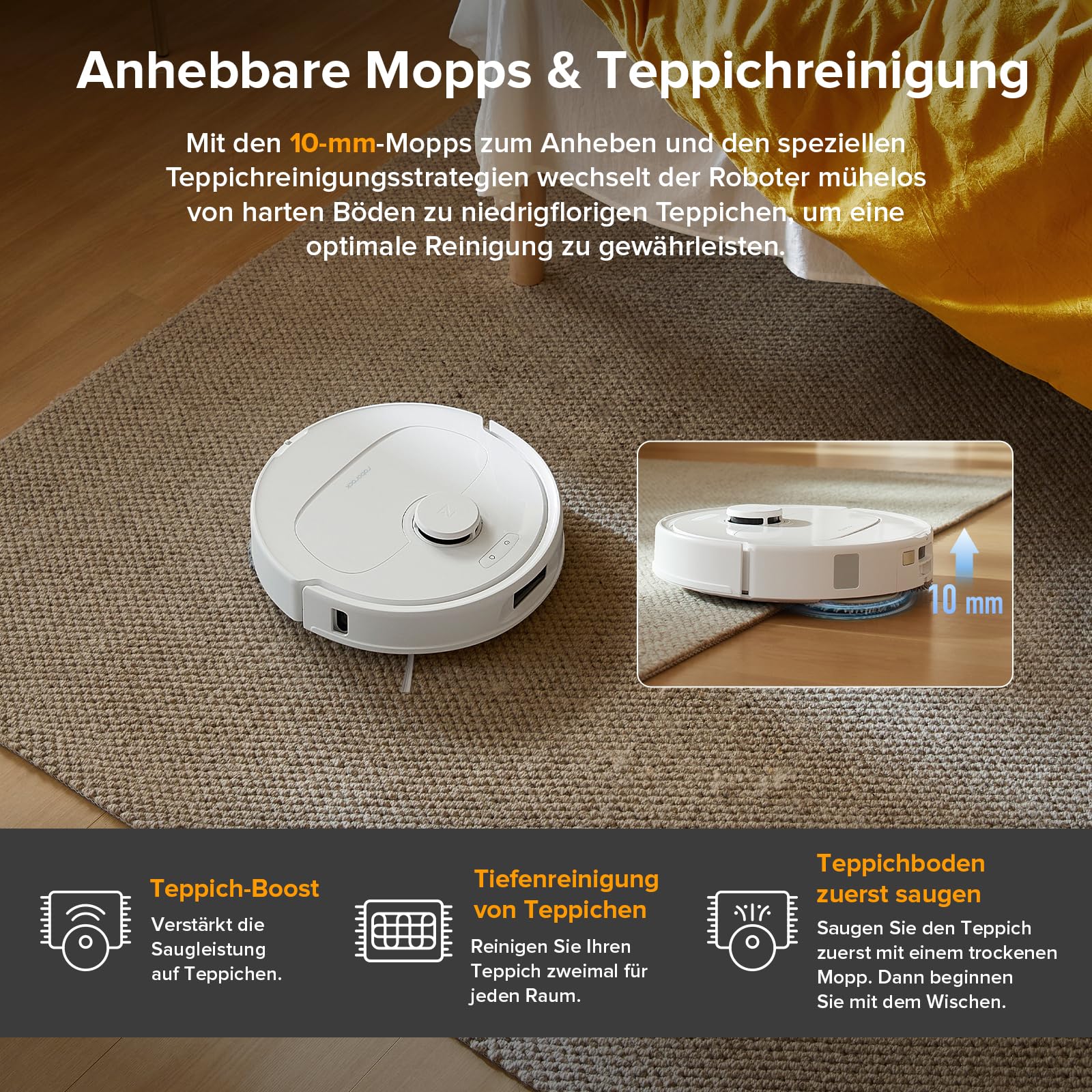 roborock Qrevo 8000Pa Saugroboter mit Wischfunktion Ansicht 6