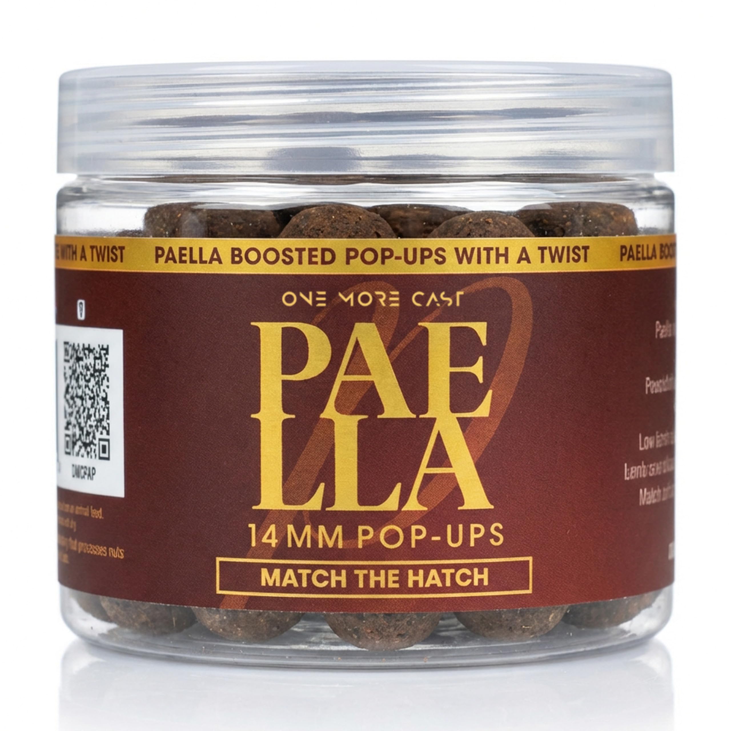 One More Cast OMC Paella Match The Hatch Pop Ups 14mm - Carp Bait 200ml Tub