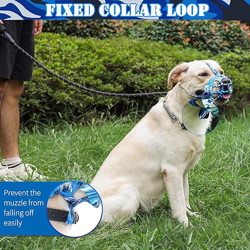 Miniatura 7 de Bozal para perro, bozal de cesta de silicona para perros pequeños, medianos y grandes, bozal de jaula suave para evitar mordeduras, permite beber