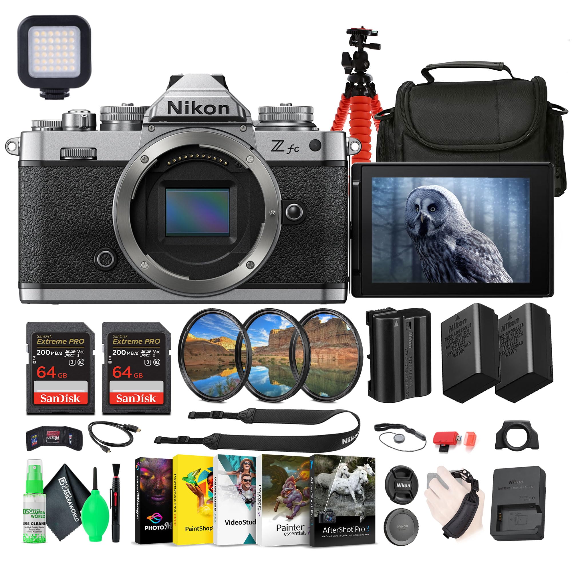 Amazon.com : Nikon Z fc DX-Format Mirrorless Camera (1671) + 2 x