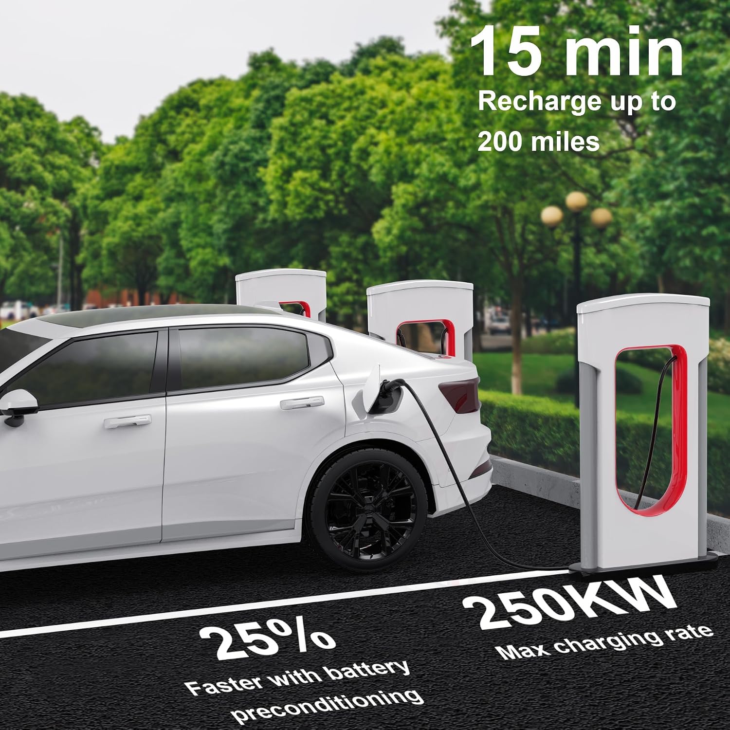 RUTU NACS to CCS Adapter, MAX 500A 1000V, Fast Charge CCS1 EV at Tesla V3/V4 Superchargers, Compatible with Rivian, Ford, GM EVs and More