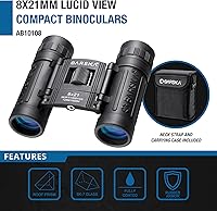 Vista 4 de Binocular, 8X, 383 pies, techo, negro, 0.42 lb.
