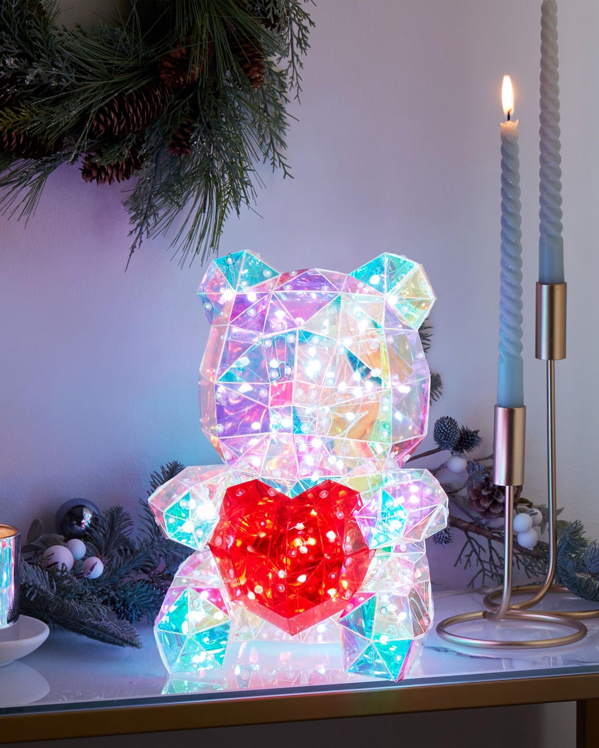 Dekoration Smart LED Kunststoff bunt Teddybär mit App-Steuerung 30 cm Rigel
