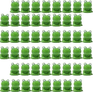 50 Pcs Mini Resin Frog Figurines, Mini Frog Garden Decor, Cute Frogs Fairy Garden Moss Landscape Ornaments, Mini Garden Frog Ornaments, Miniature Frog Toys, Desktop Decorative Ornament