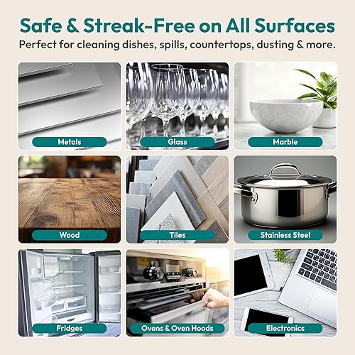 Miniatura 4 de FEBU Paños de cocina suecos  Paquete de 5 toallas de papel reutilizables japonesas lavables  Toallas de cocina suecas  Paños de esponja de celulosa