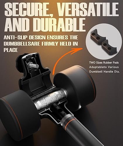 Miniatura 4 de Flexible Dumbbell Converter - 260 LBS Weight Capacity Adjustable Alloy Steel BarConvert Dumbbells to Barbell, Enhanced Compatibility for Wide Range