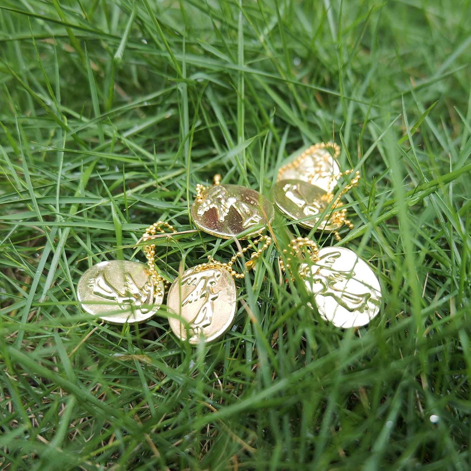 20 Pcs Pocket Angel Spirit Guardian Angel Token - Pocket Lucky Coins 2 Sided- Metal Tokens Worry Angel Coins Christian Gifts for Family Friends (Gold Perforated)