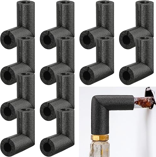 Frienda Tubo de espuma de aislamiento de tubería codo de aislamiento de codos de protección contra congelación de agua, tubo de espuma de