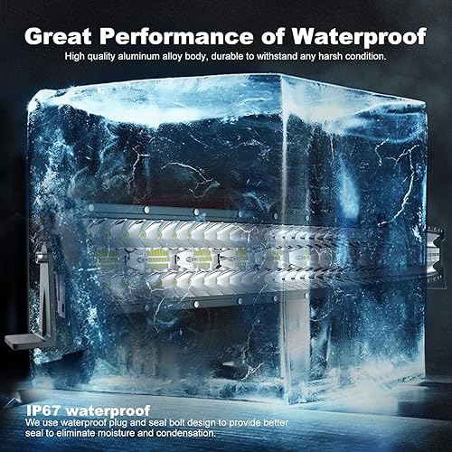 Miniatura 7 de Barra de luz LED de 52 pulgadas, 711 W, curvada + 20 pulgadas, 288 W, triple fila de inundación, combo de haz de luz combinado, 4 unidades, 4