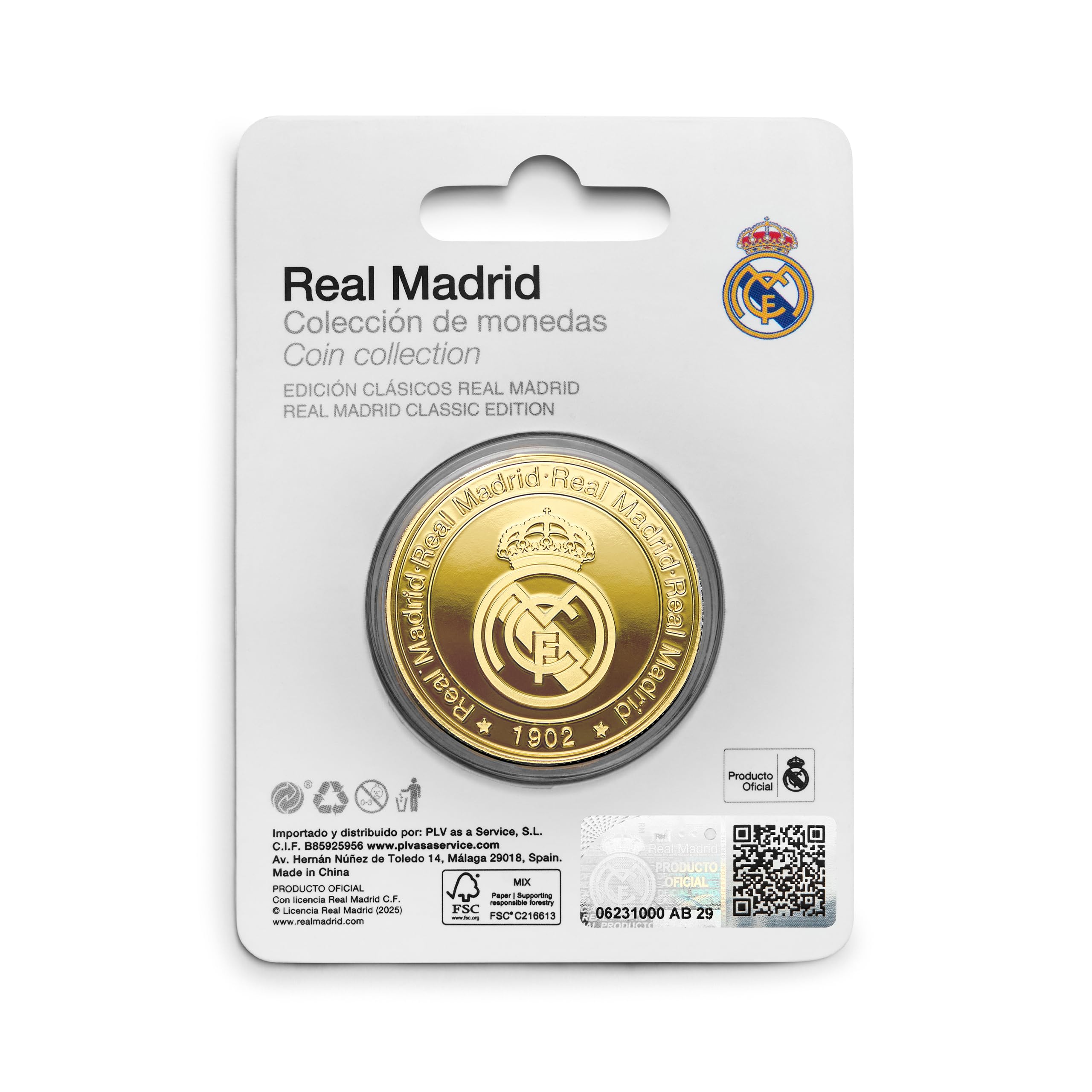 MOCIWORLD - Real Madrid - Special Edition coin with club crest and One Club One Color - Collectible - Gold - Official Product - Image 4