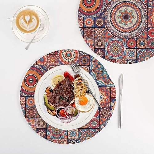 Miniatura 4 de Trivet Hot Plate Hand Drawn Mandalas Seamless Nonslip Trivet for Hot Dishes 15in Cotton Thread Weave Hot Dishes Trivets for Teapot Kitchen Gadgets 3