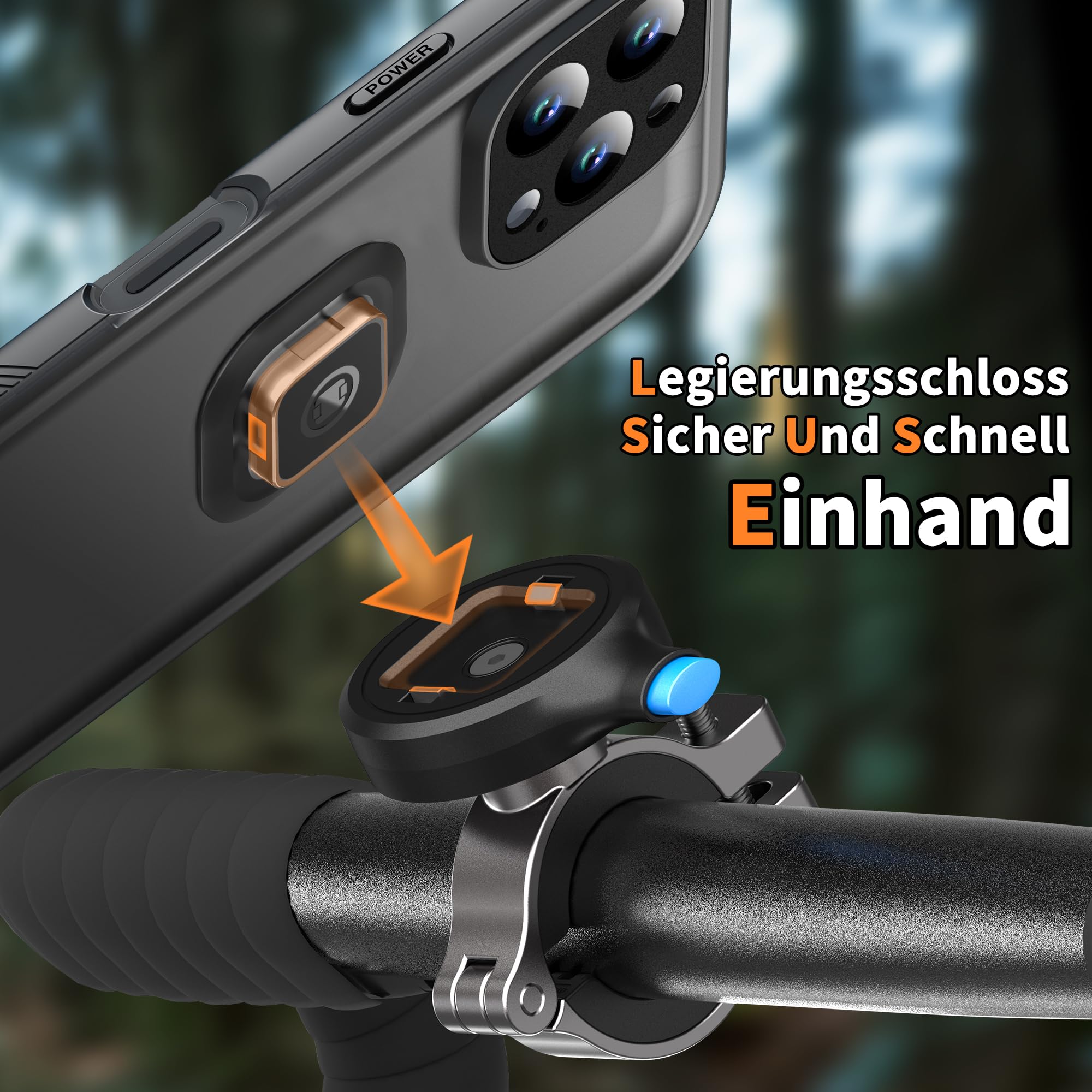 FINIBO Handyhalterung Fahrrad - Handy Motorrad