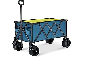 Foldable Aluminum Beach Cart with Big Wheels