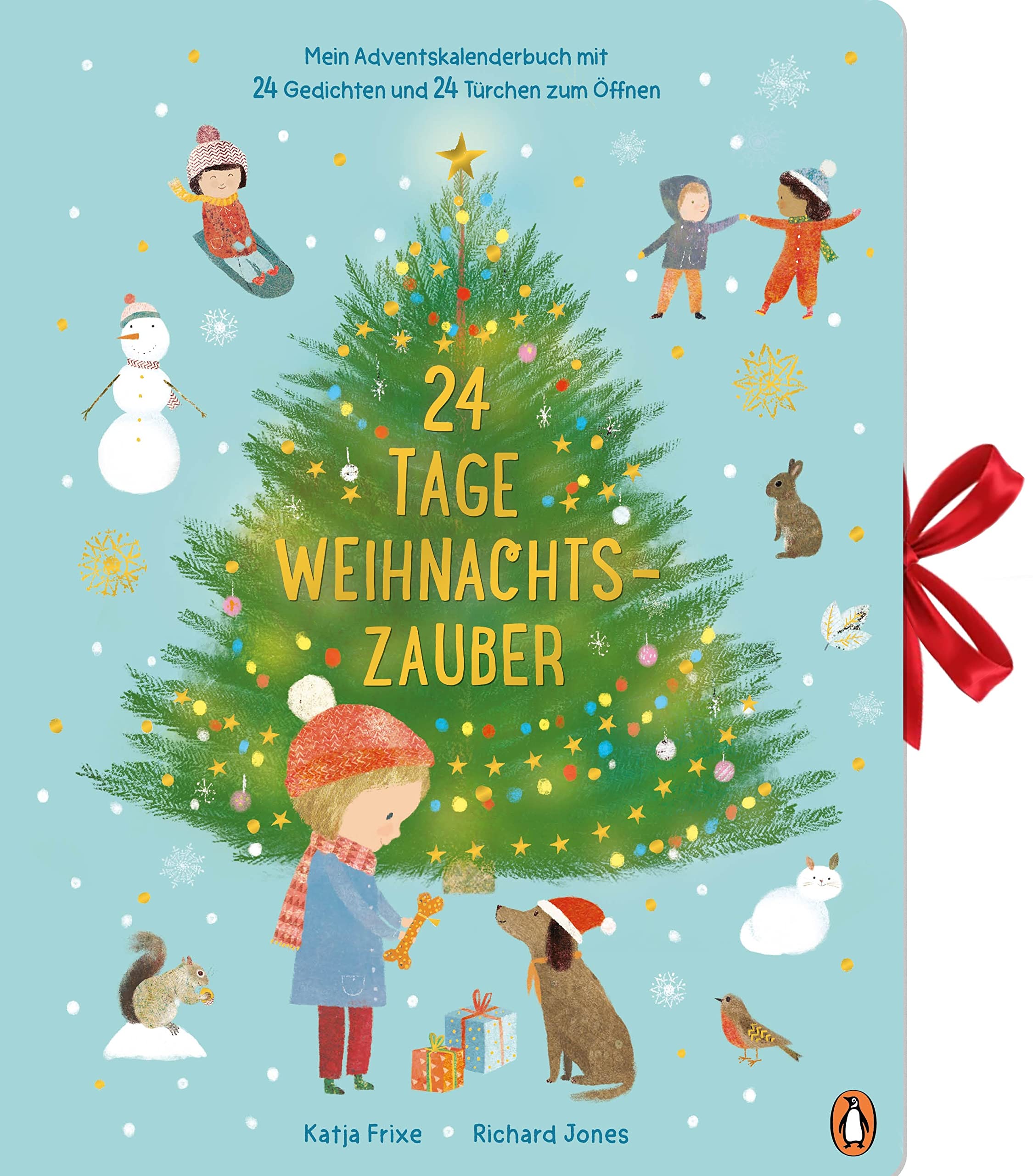24 Tage Weihnachtszauber Adventskalenderbuch | Adventskalenderbuch mit Leporello-Faltung und 24 Gedichten